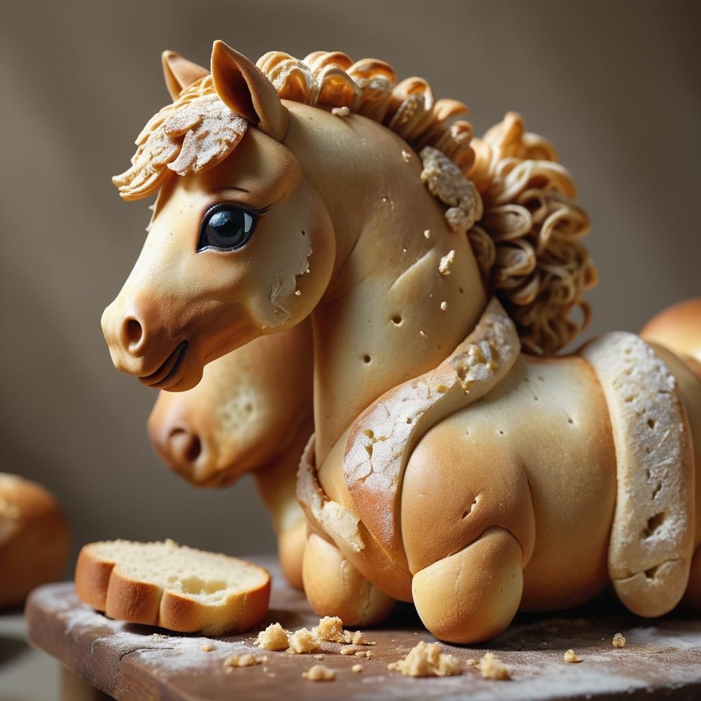 Pony made out of bread