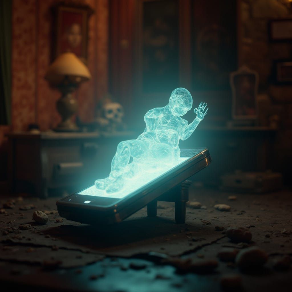 Stunning Photorealistic Hologram in Warm Cinematic Style