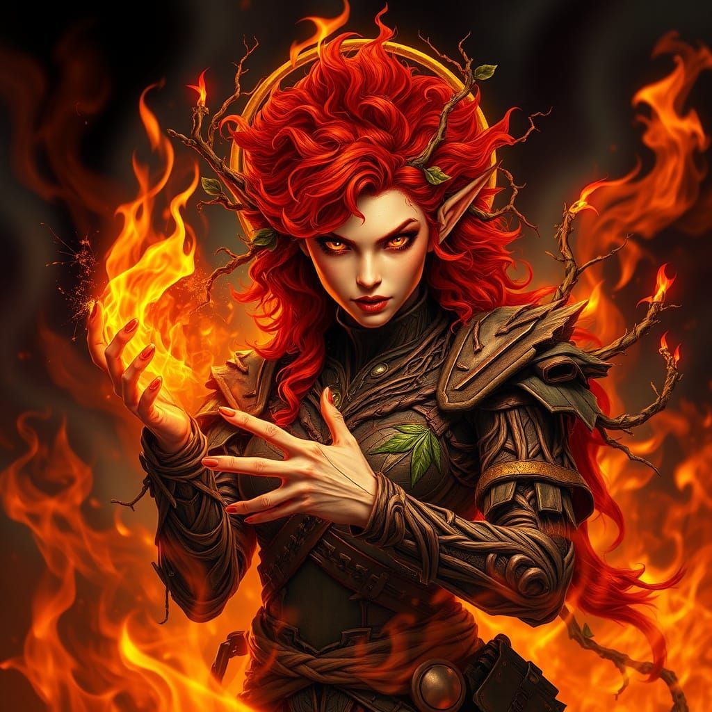 Ethereal Summer Sorceress in Woodland Armor