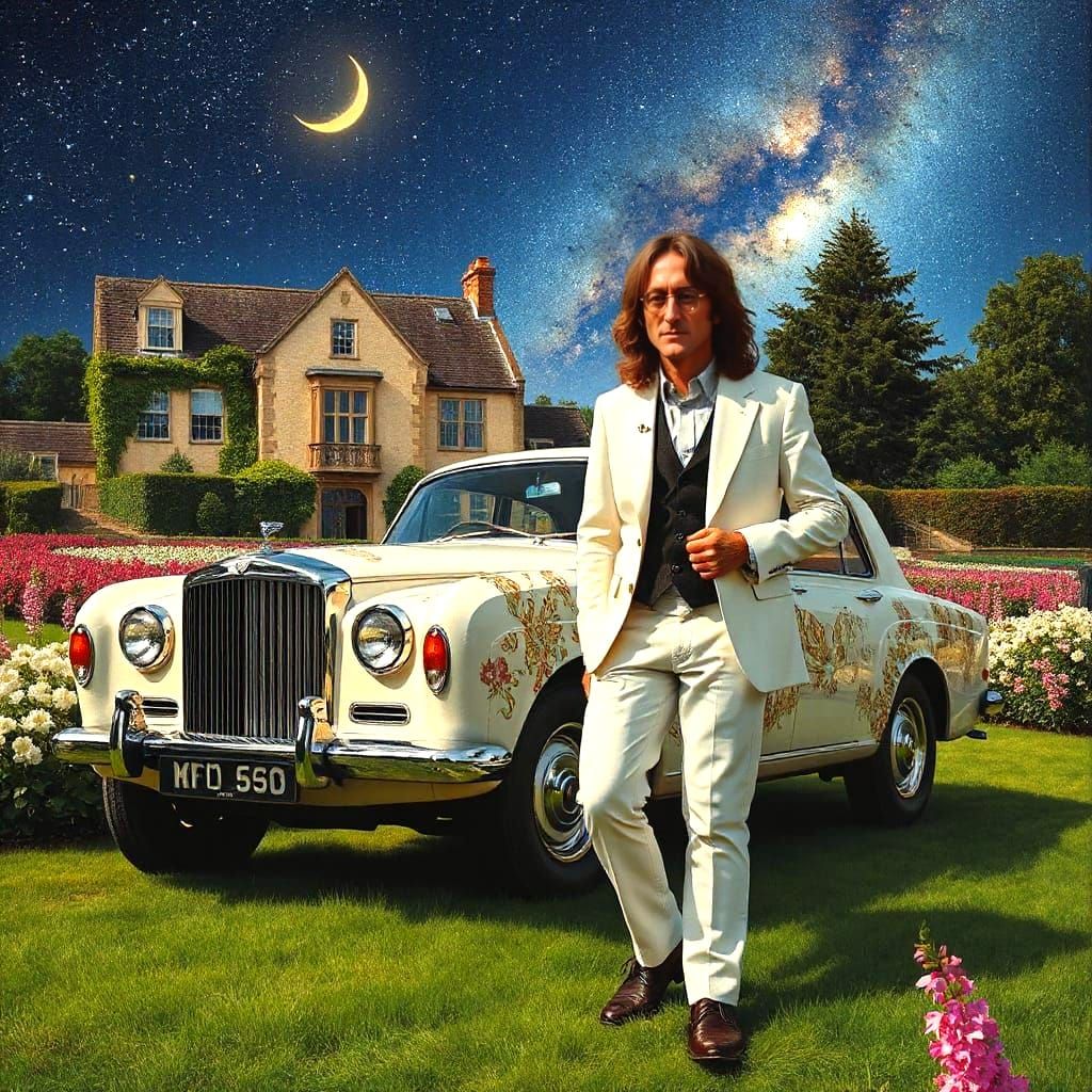 John Lennon's Heavenly Bentley in English Garden