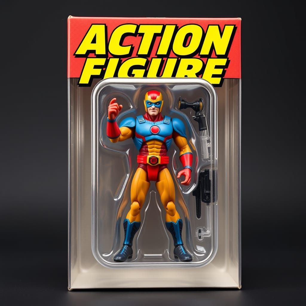 Retro Action Figure in Nostalgic Packaging