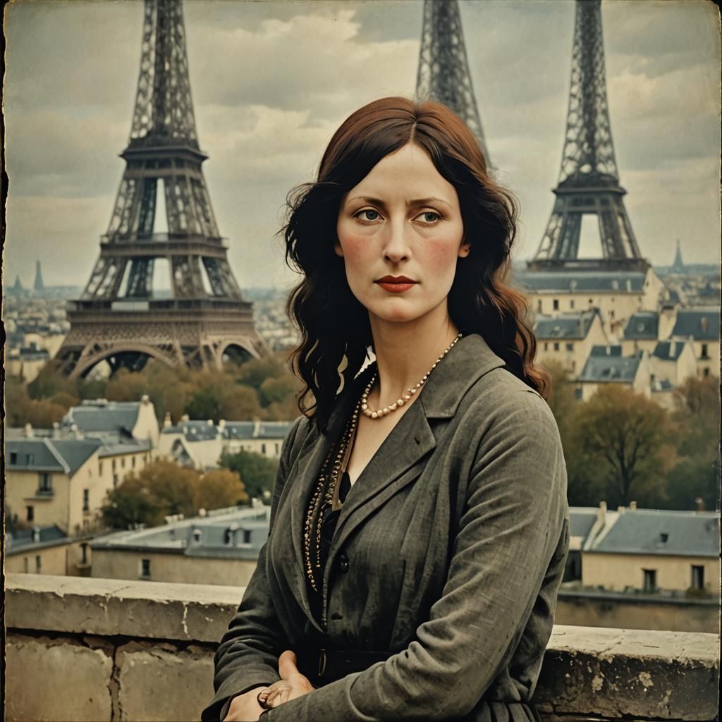 Jeanne Heburterne Portrait in Modigliani Style