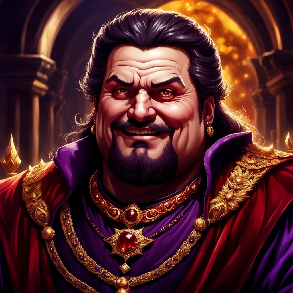 Grotesque Noble in Opulent Dark Fantasy Art