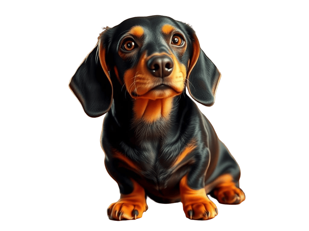 Warm Dachshund Portrait in Sentimental Realism