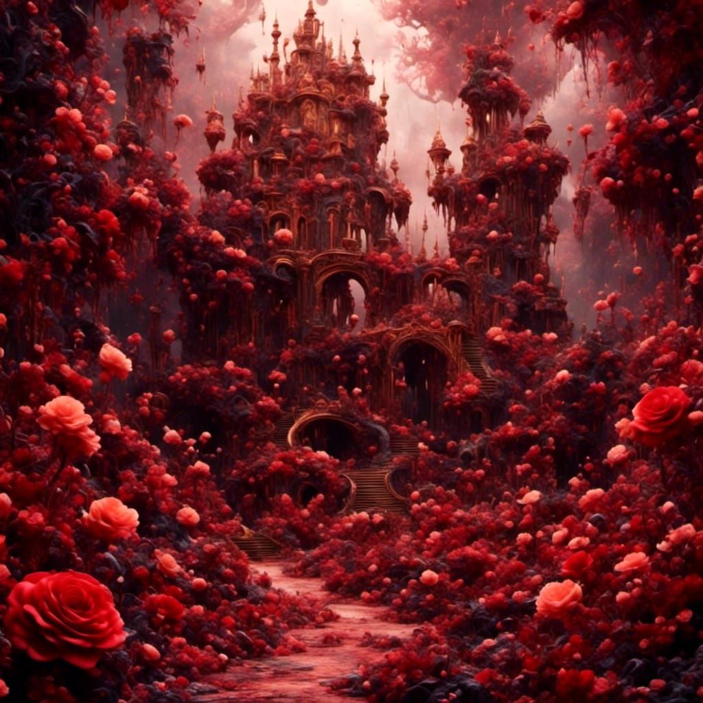 Dark Surreal Chaos in Rose Gold and Brass