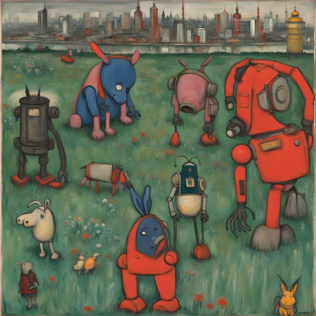 Eeyore's Robot Nightmare: Shanghai Town in Renaissance Style