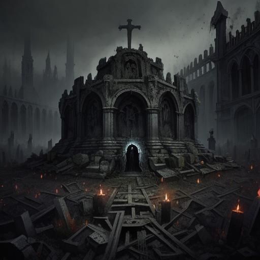 Death Metal Art: Hand Emerges from Cemetery