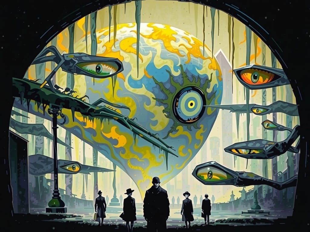 Dark Silhouettes in the Rain, a Haunting Scherenschnitte Art...