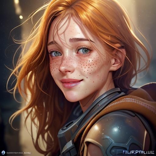 Freckled Girl Emerges from Water, Concept Art