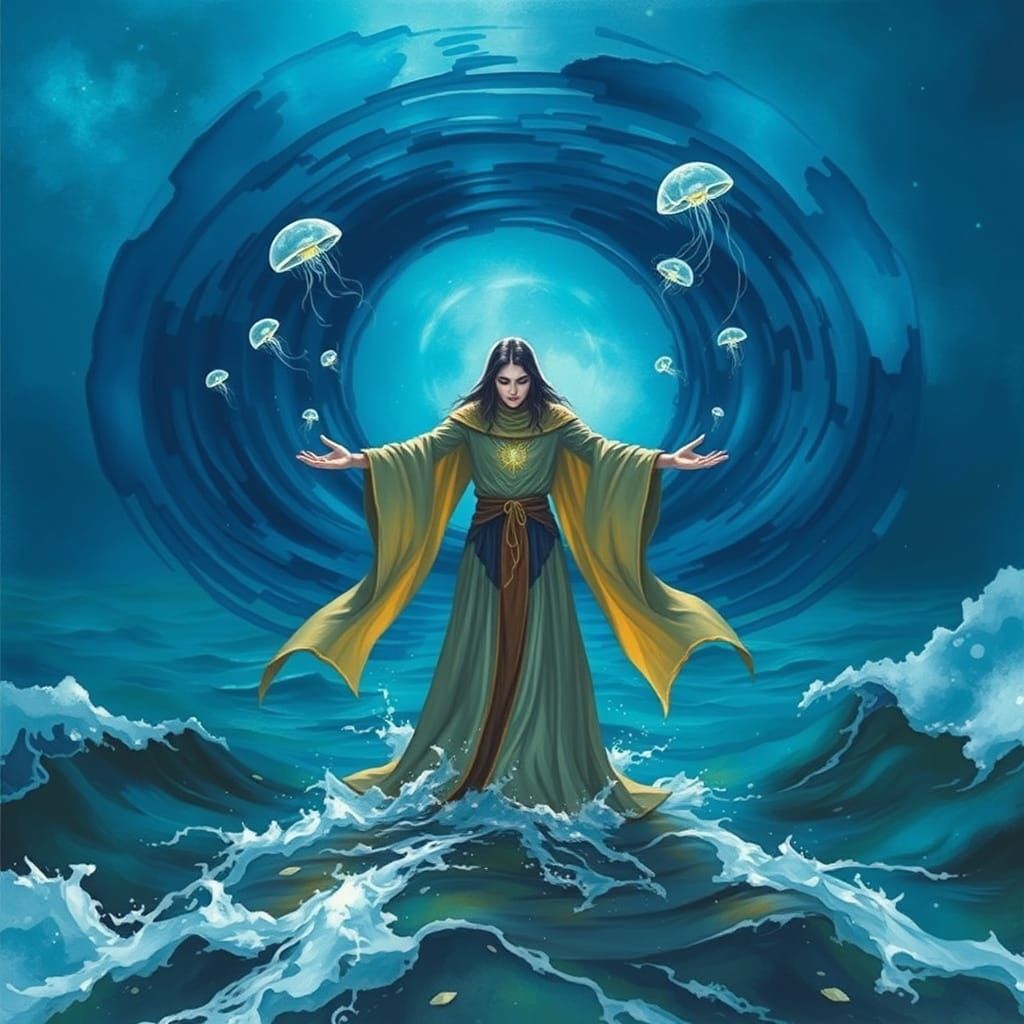 Mystical Spellcaster Awakens the Echo of the Deep