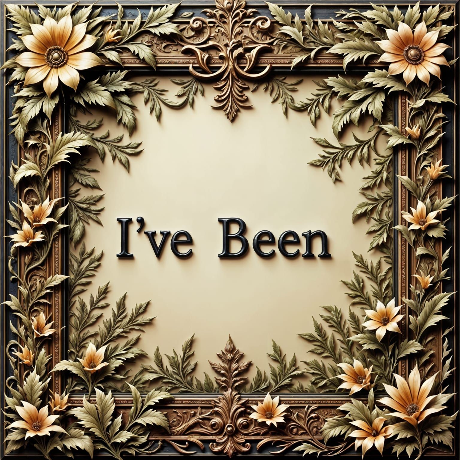 Elaborate Frame Reveals Whimsical Quote in a Vintage Style