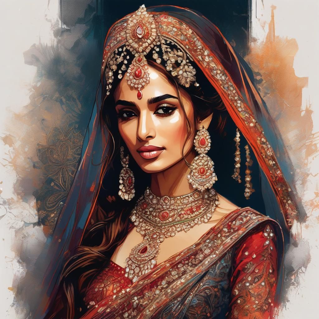 Pakistani bride in intricate wedding lehenga