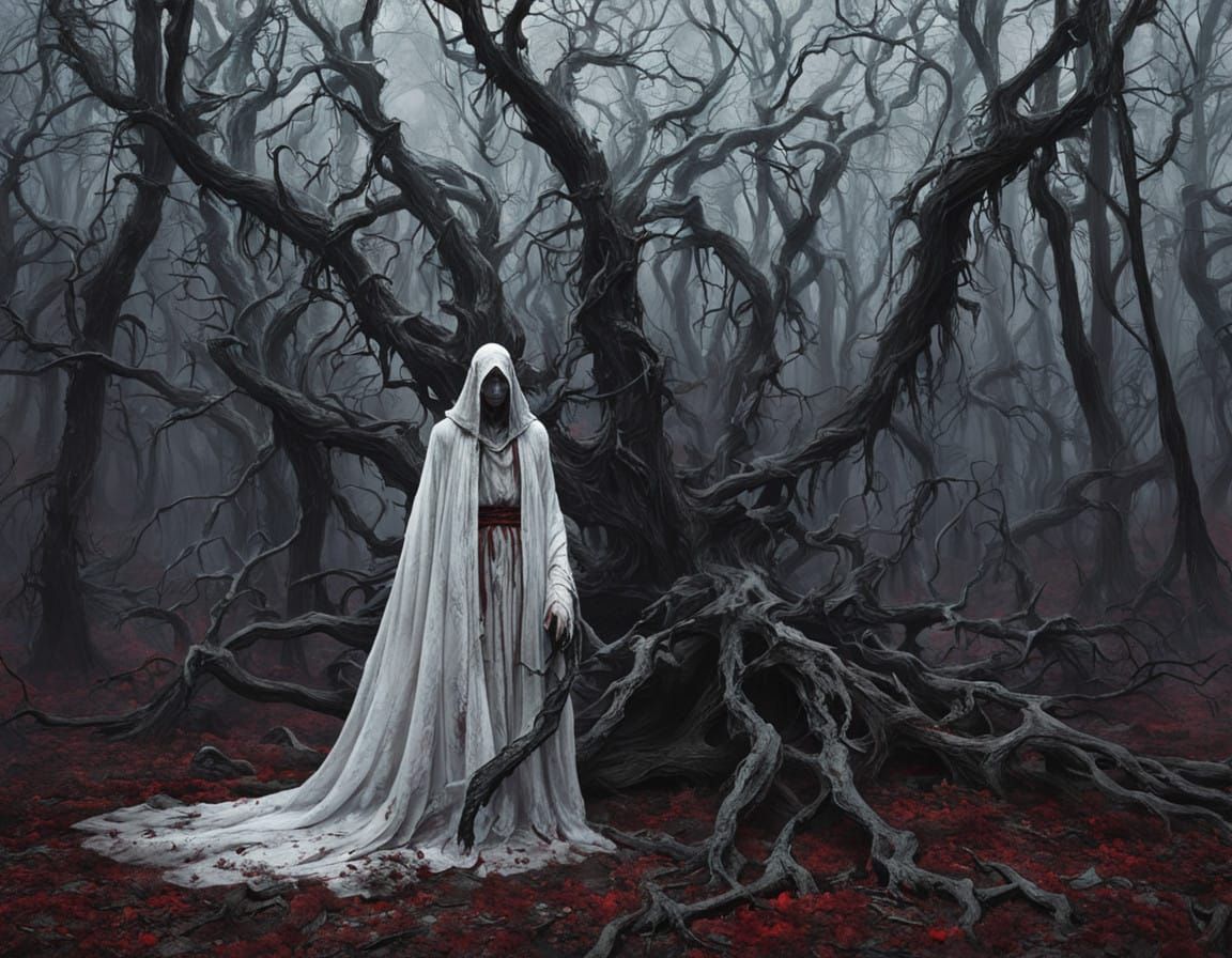 Ethereal Winter Folk-Horror Scene in Impressive Artistic Sty...