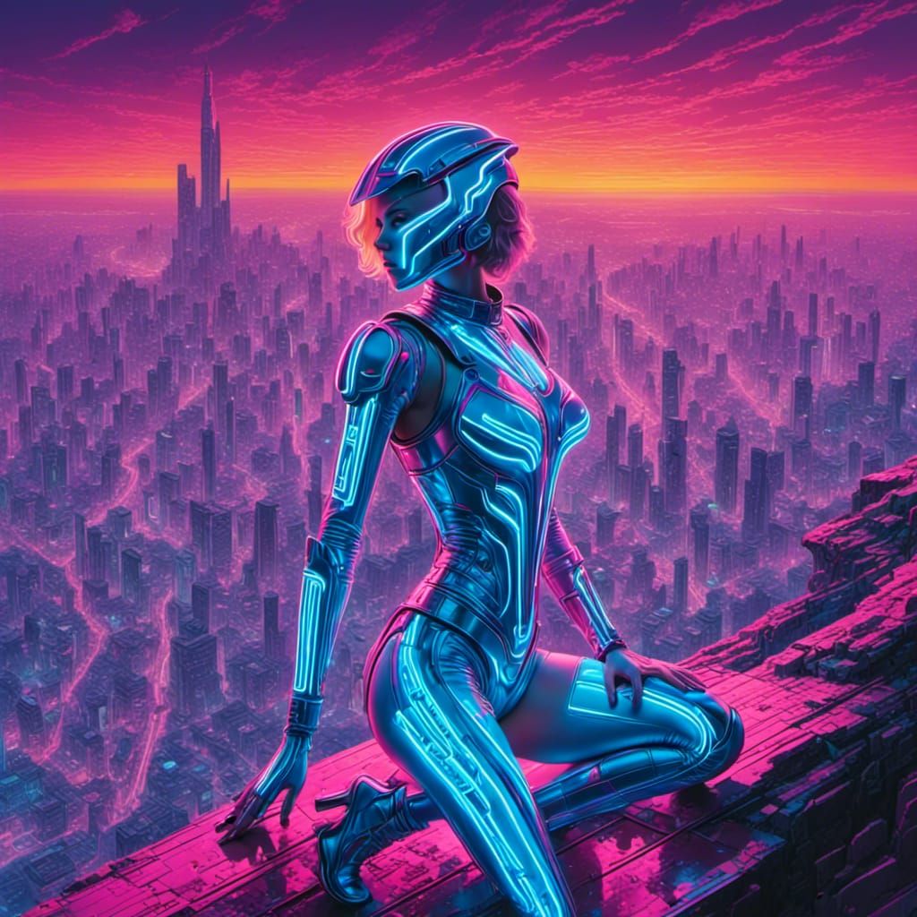 Knight <lora:Funkydelic:1.0> <lora:Neon Nights:1.0> <lora:Ne...