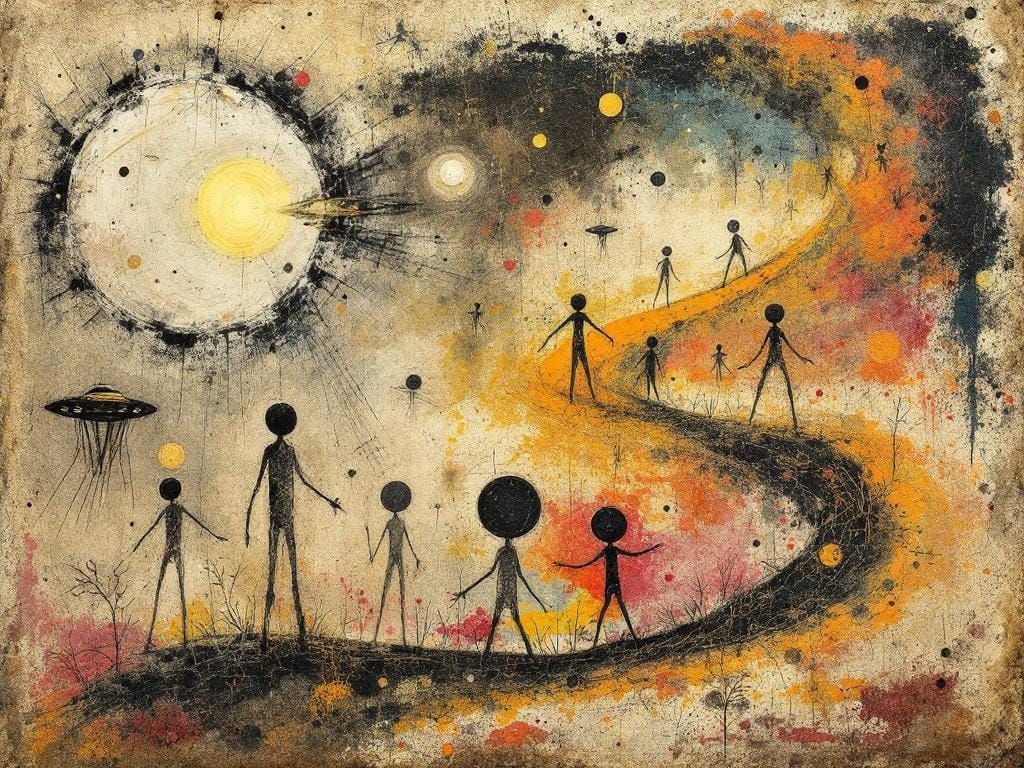 Ancient Cave Art Depicting UFOs and Aliens