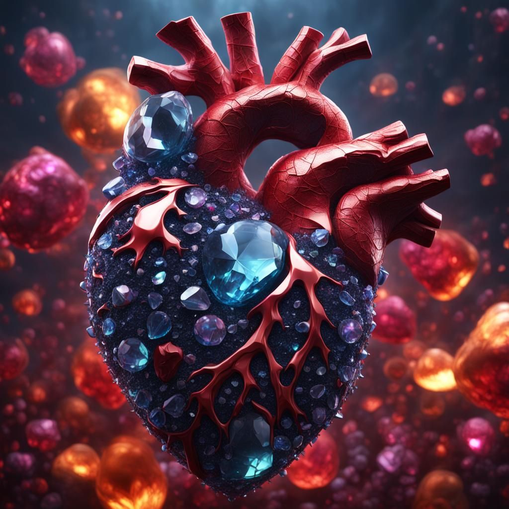 Crystalline Heart: Detailed Fantasy Concept Art