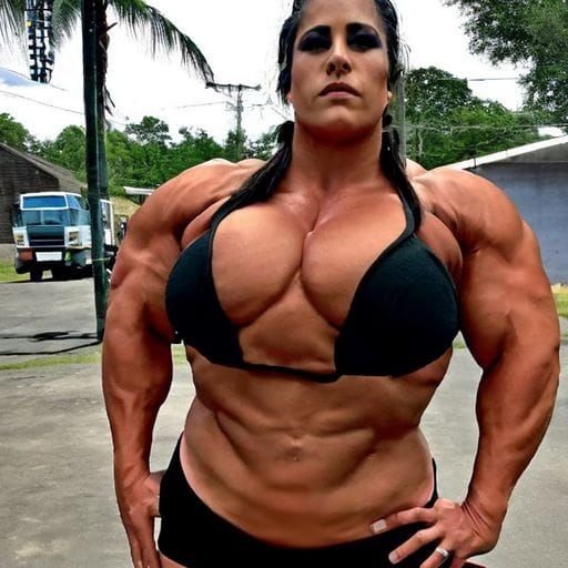 Beastly Amazon Female Bodybuilder with Muscular Physique