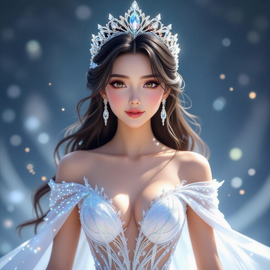 Ethereal Miss Universe in 3D Anime Style
