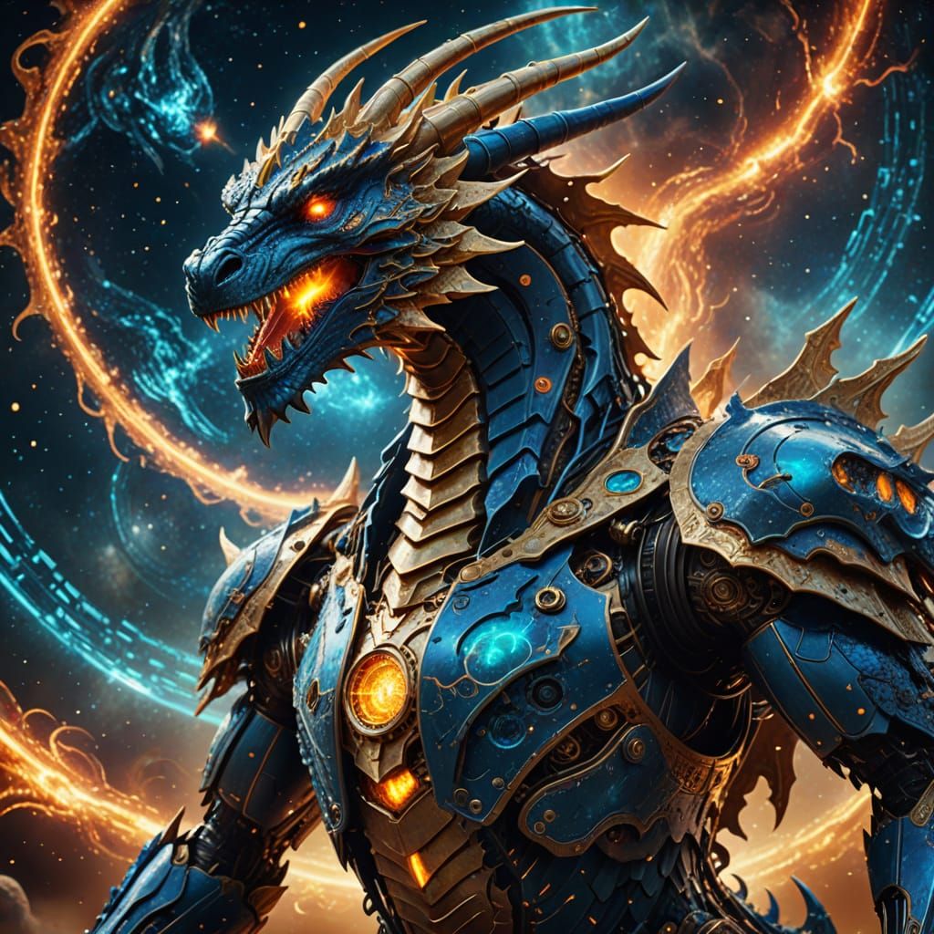 Clockwork Dragon Awakens in Nebula: Renaissance Fantasy