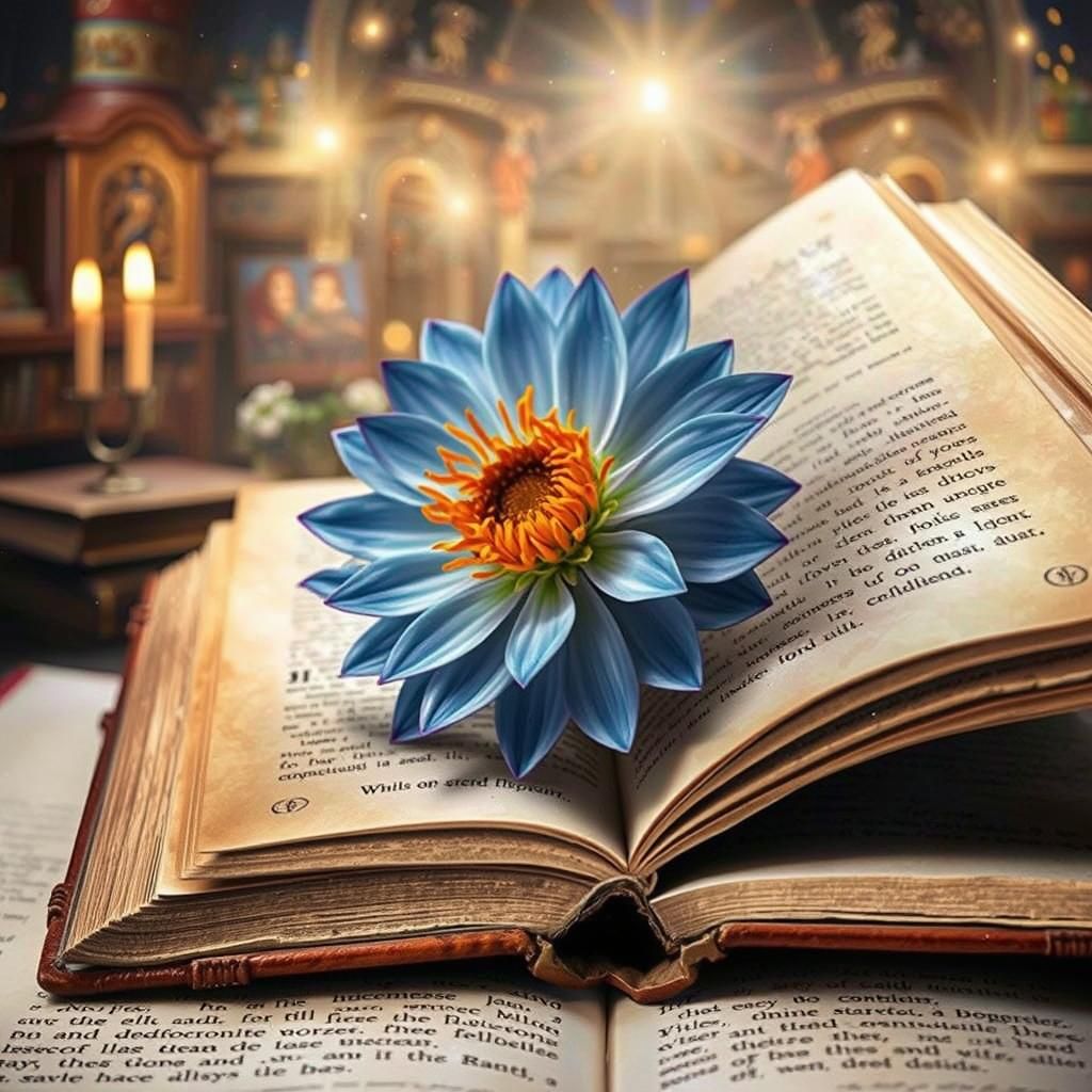 Magical Flower Blooms From Ancient Book