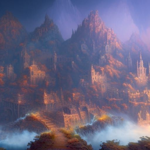 Detailed Honeycomb Fantasy Art in Deep Color