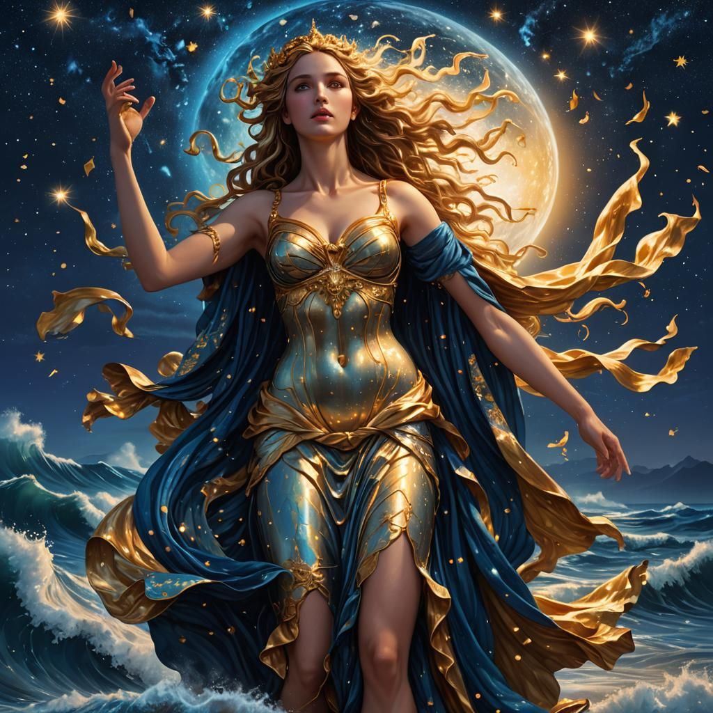 Aphrodite Rising: Dark Fantasy Digital Art