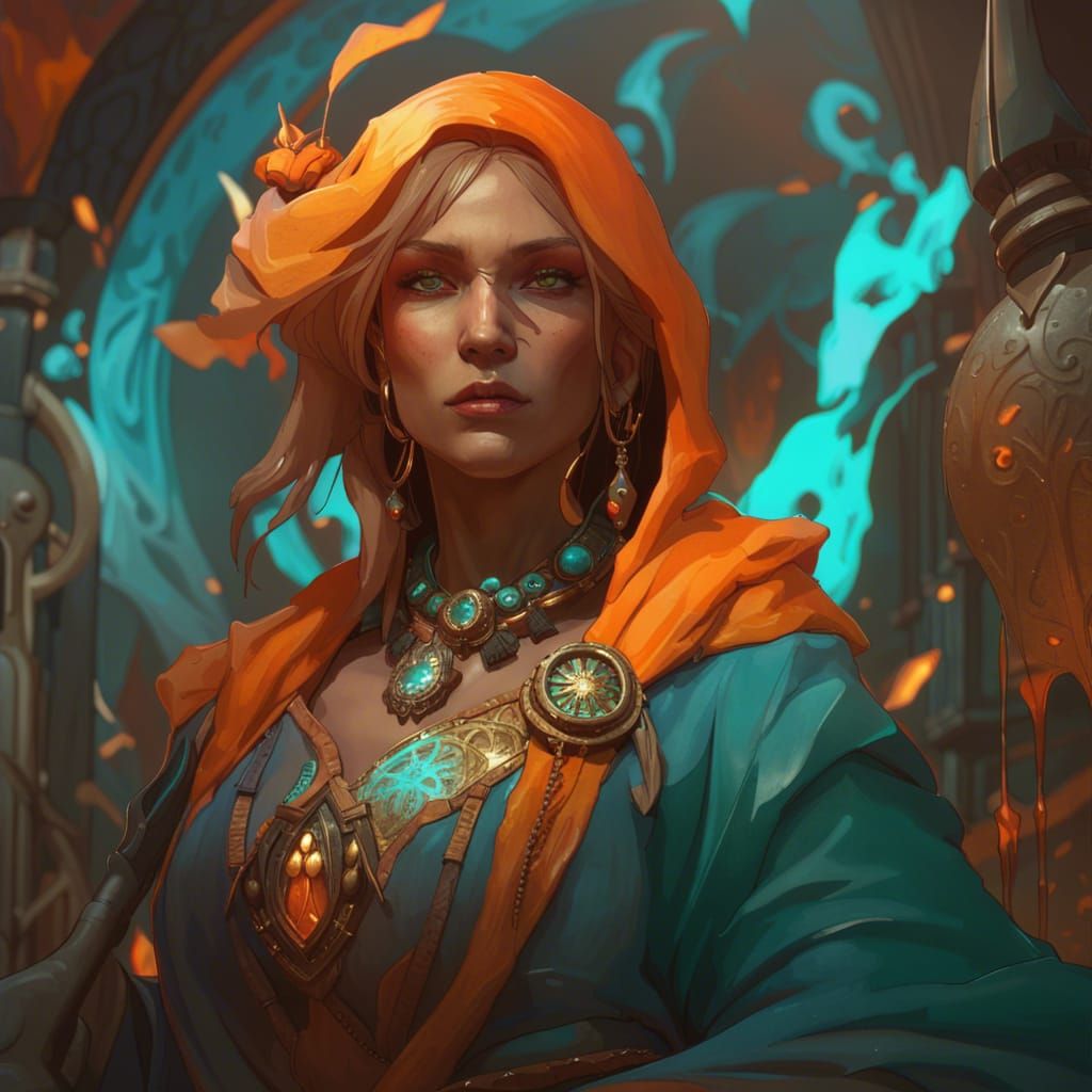 Female Necromancer Concept Art in Unreal Engine 5