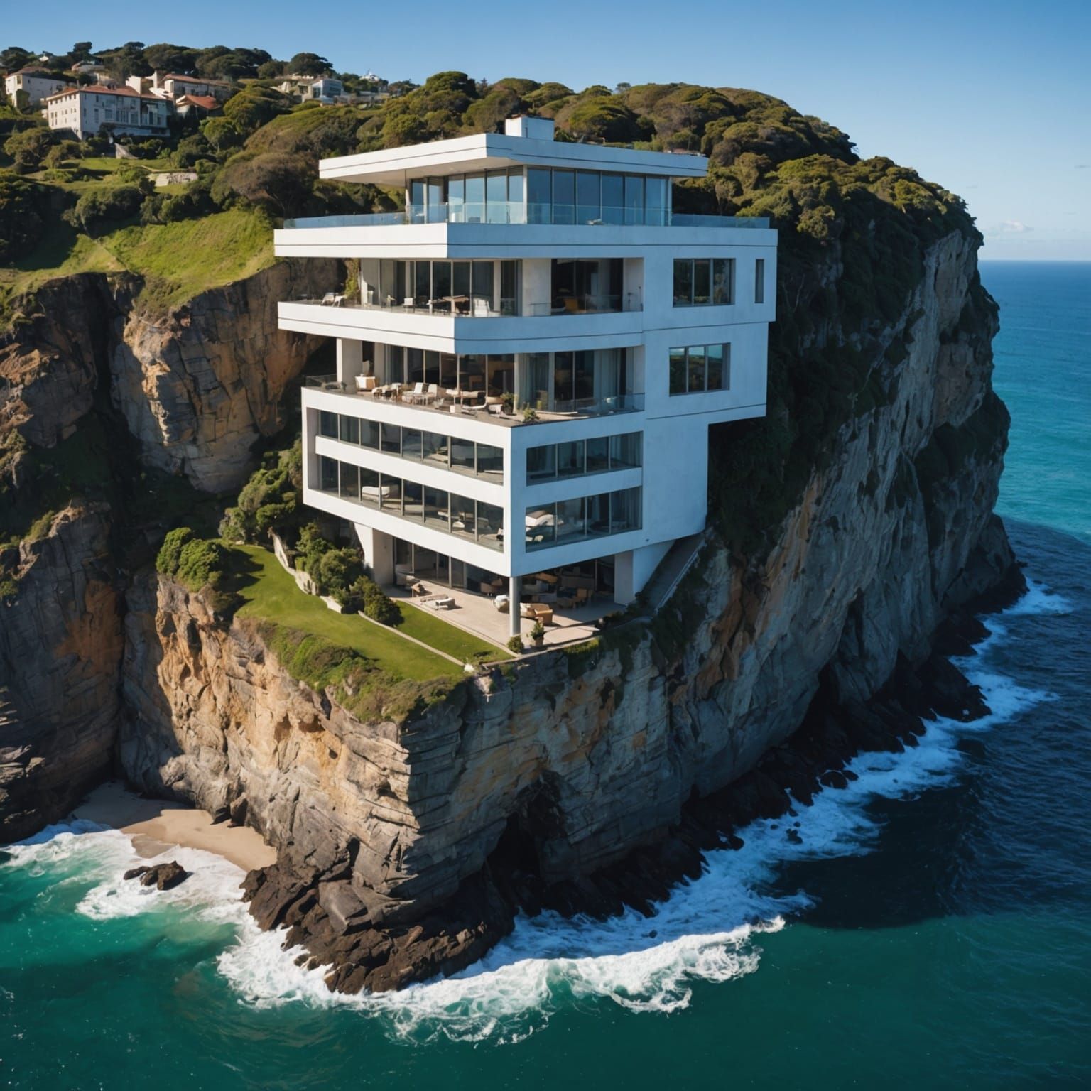 Cliffside Mansion with Ocean View