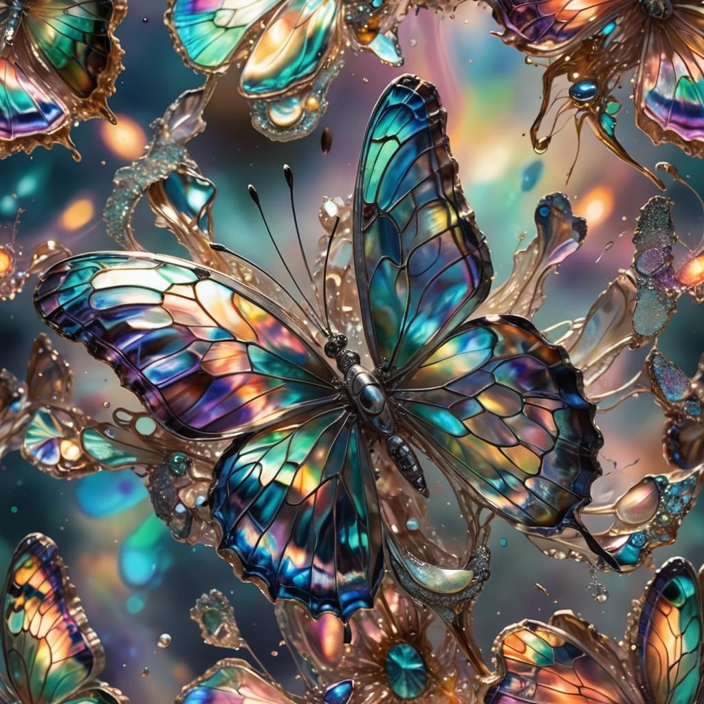 Iridescent Abalone Butterfly Concept Art