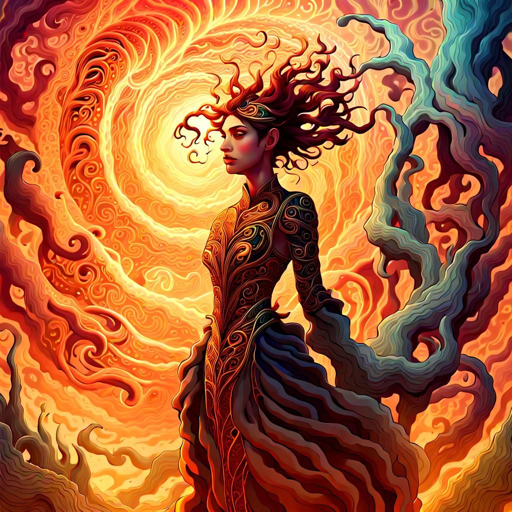 Elemental Being in Surreal Concept Art