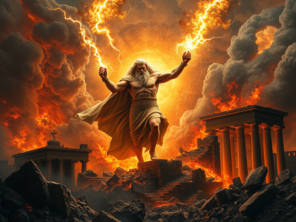 Zeus Unleashes Wrath Upon Ancient City