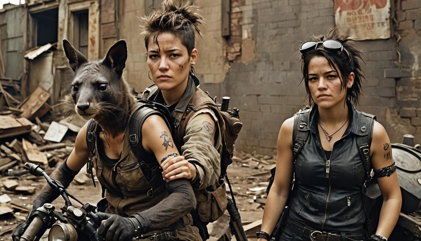 Tank Girl and Jet Girl in Apocalyptic Sydney