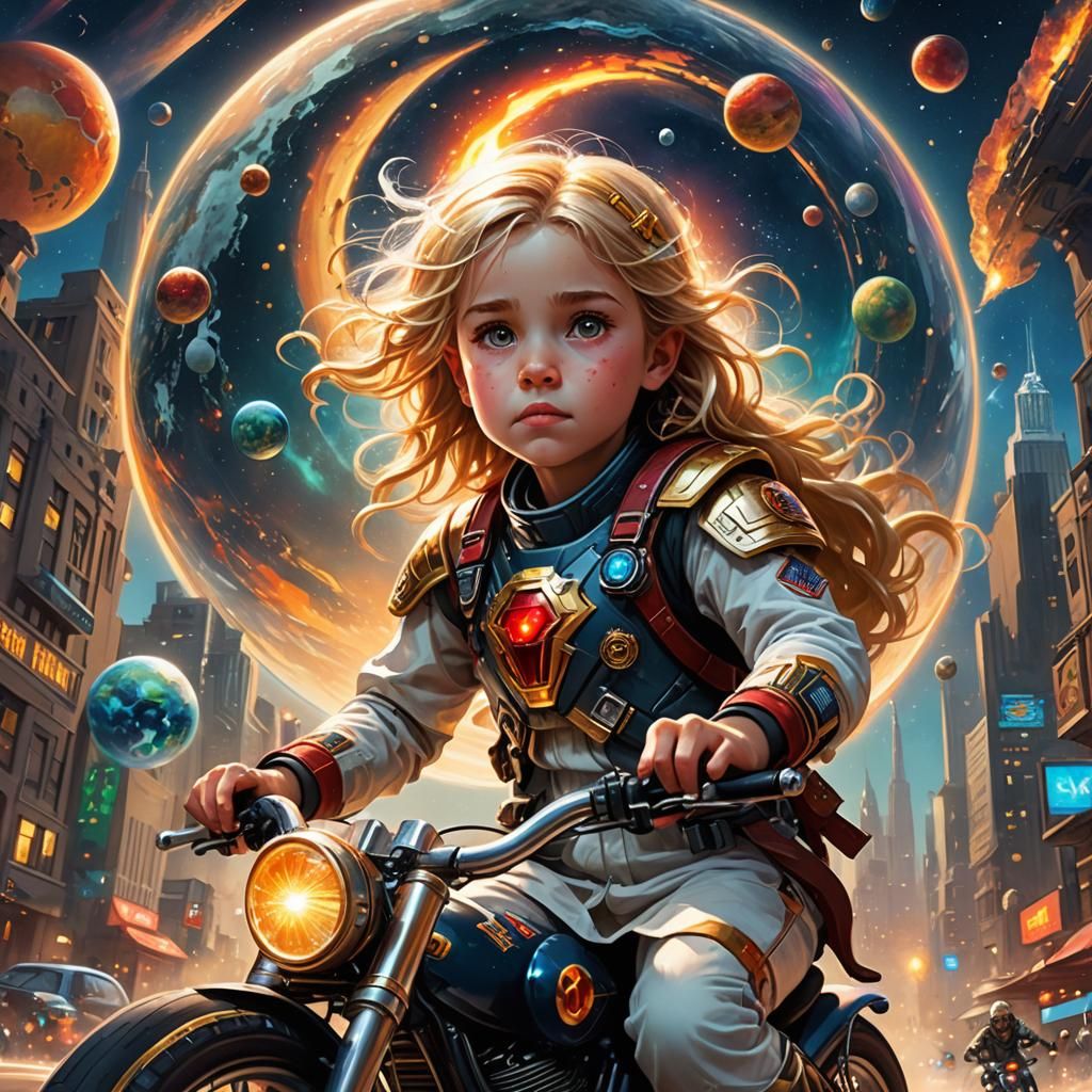 Trendsetting Child Commander Shepard Rides Through the Cosmo...