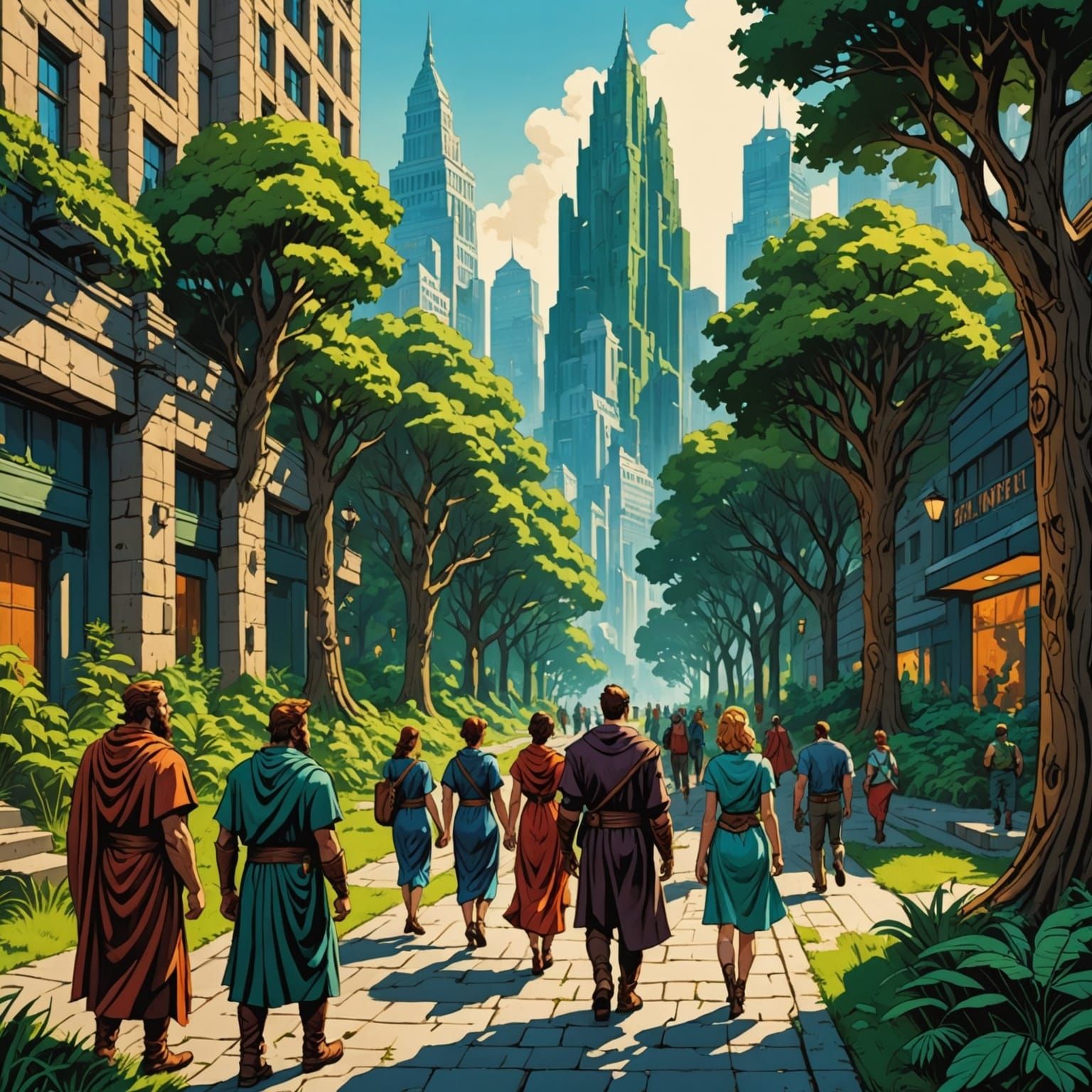 Urban Forest: Mythical Statues in Comic Book Art