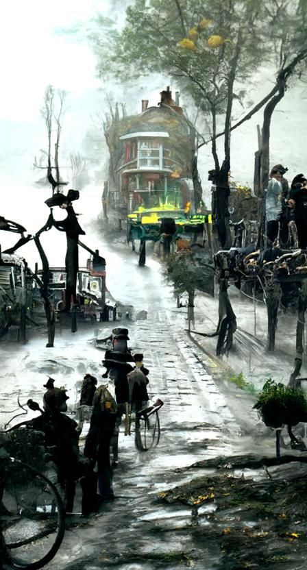 War of the Worlds Invades London: Van Gogh Style