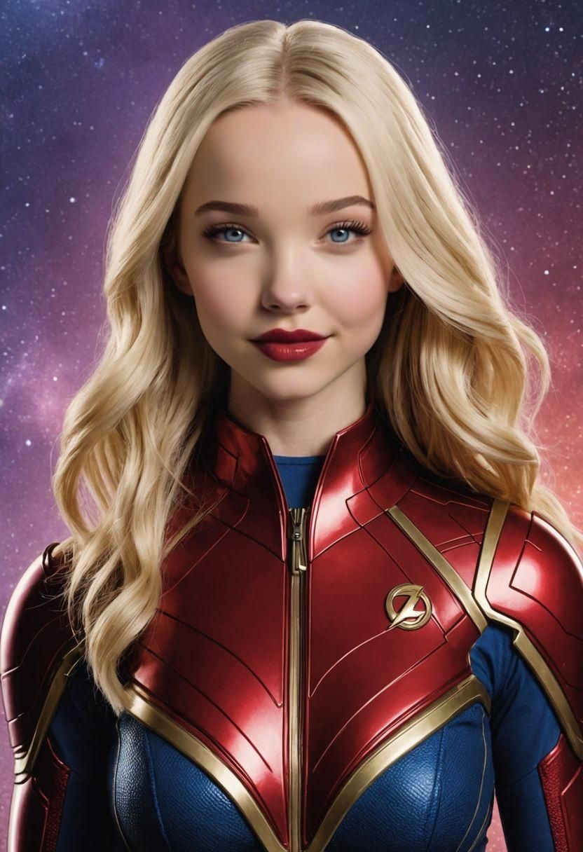 Dove Cameron as Saturn Girl: Cinematic Superhero Portrait