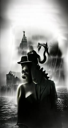 Film Noir Cult of Dagon Photo-Illustration