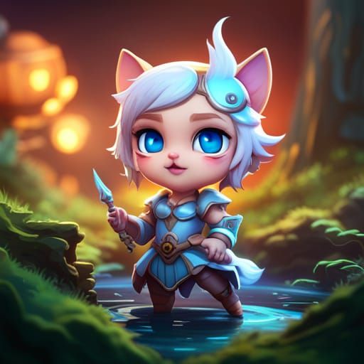 Fantastical Chibi Kitten Concept Art