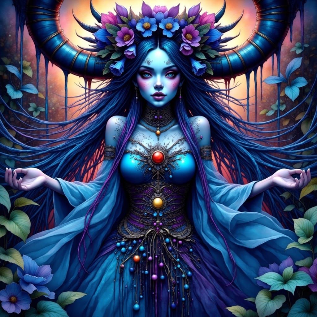 Dreamlike Scene with Futuristic Elements in Surreal Style