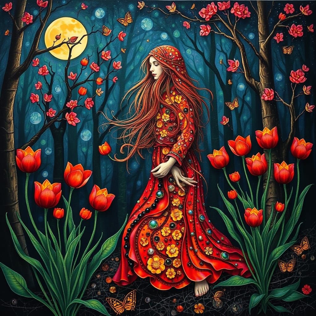 Psychedelic Utopia: Sacred Geometry in an Oil Painting