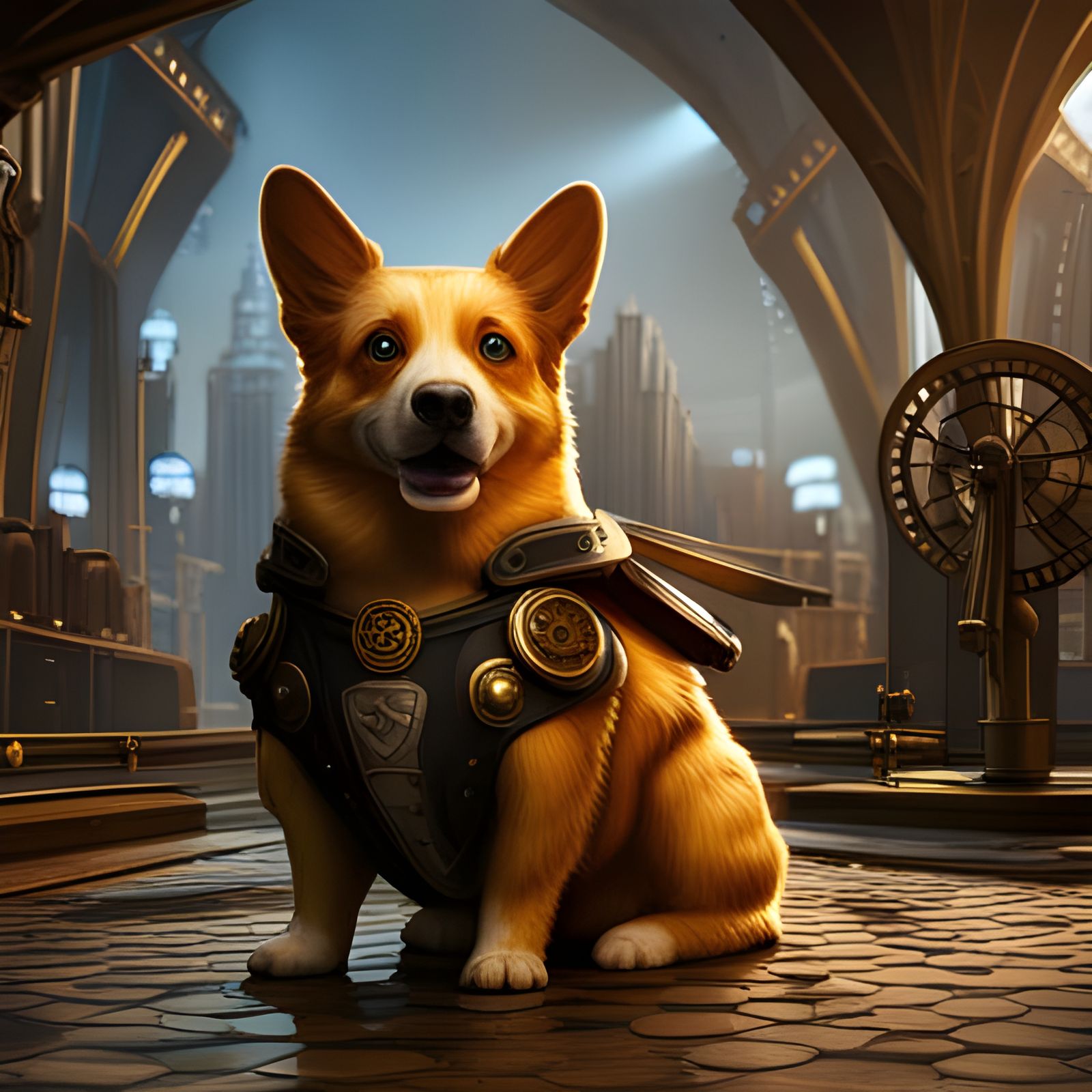 Steampunk Corgie