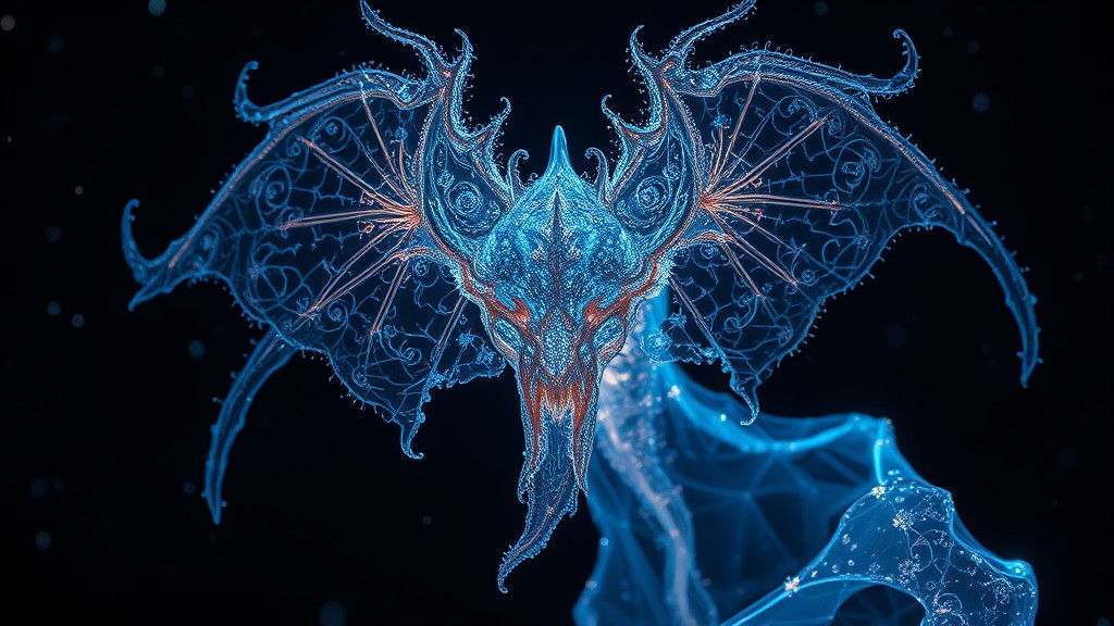 Bioluminescent Vampire in Ethereal Opalescent Glow