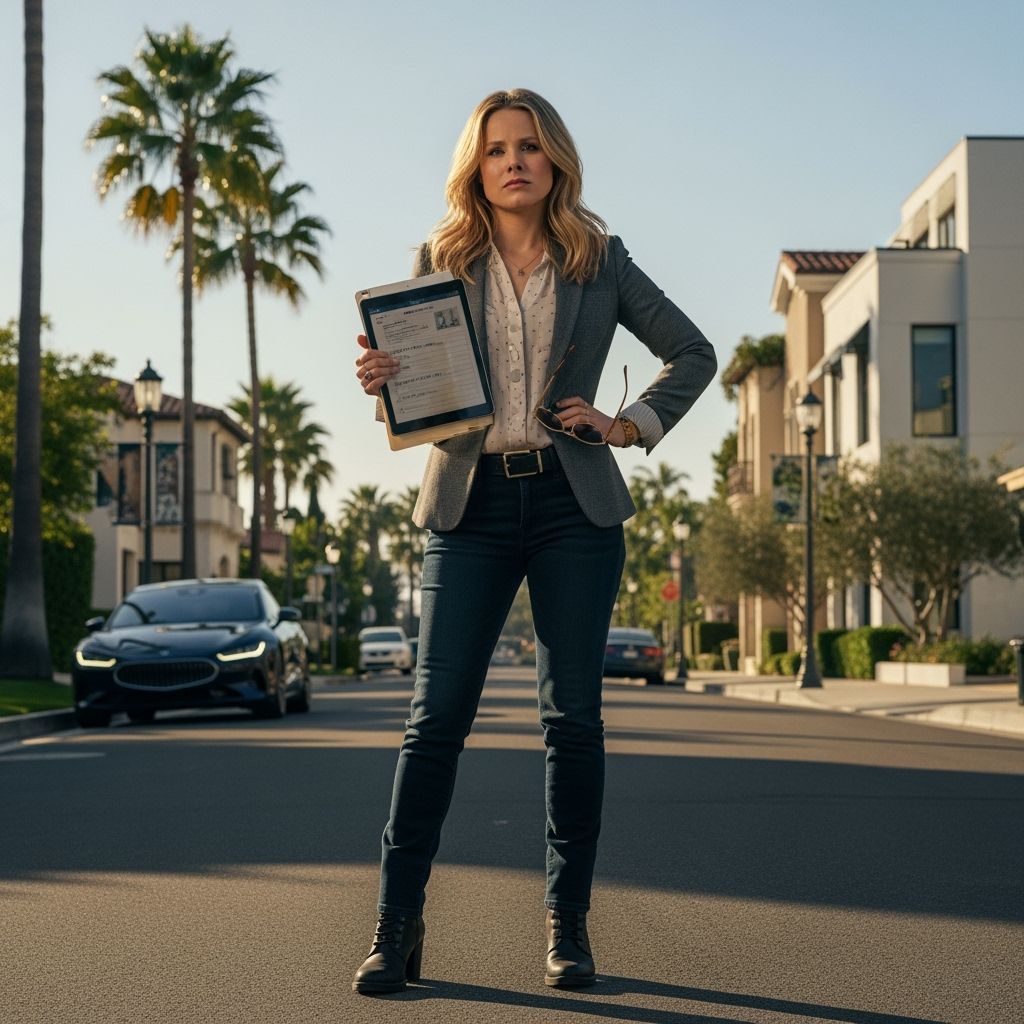 Adult Veronica Mars (Kristen Bell), still solving mysteries in 2026 in the affluent town of Neptune.
