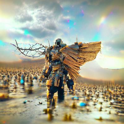 Majestic Archangel Descending From Heaven