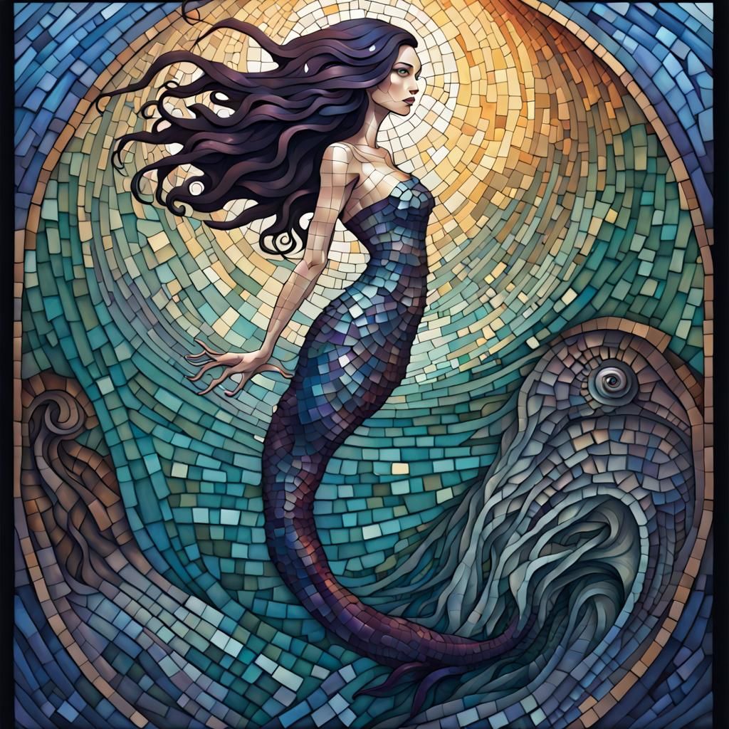 Ethereal Mosaic: Mermaid and Eldritch Horror