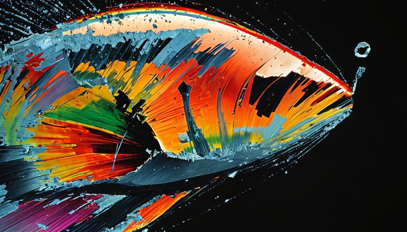 Abstract Glitch Art: Broken Television Screen