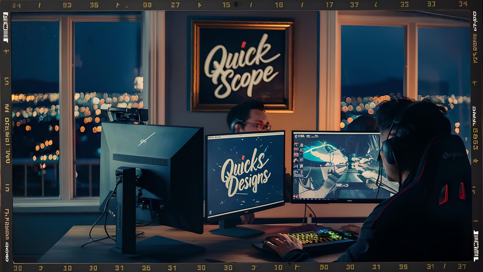 Immersive Gaming Setup in a Cinematic Style