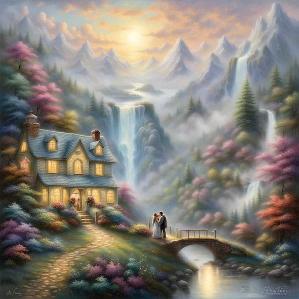 Ethereal Fantasy Kiss in Hyperdetailed Style