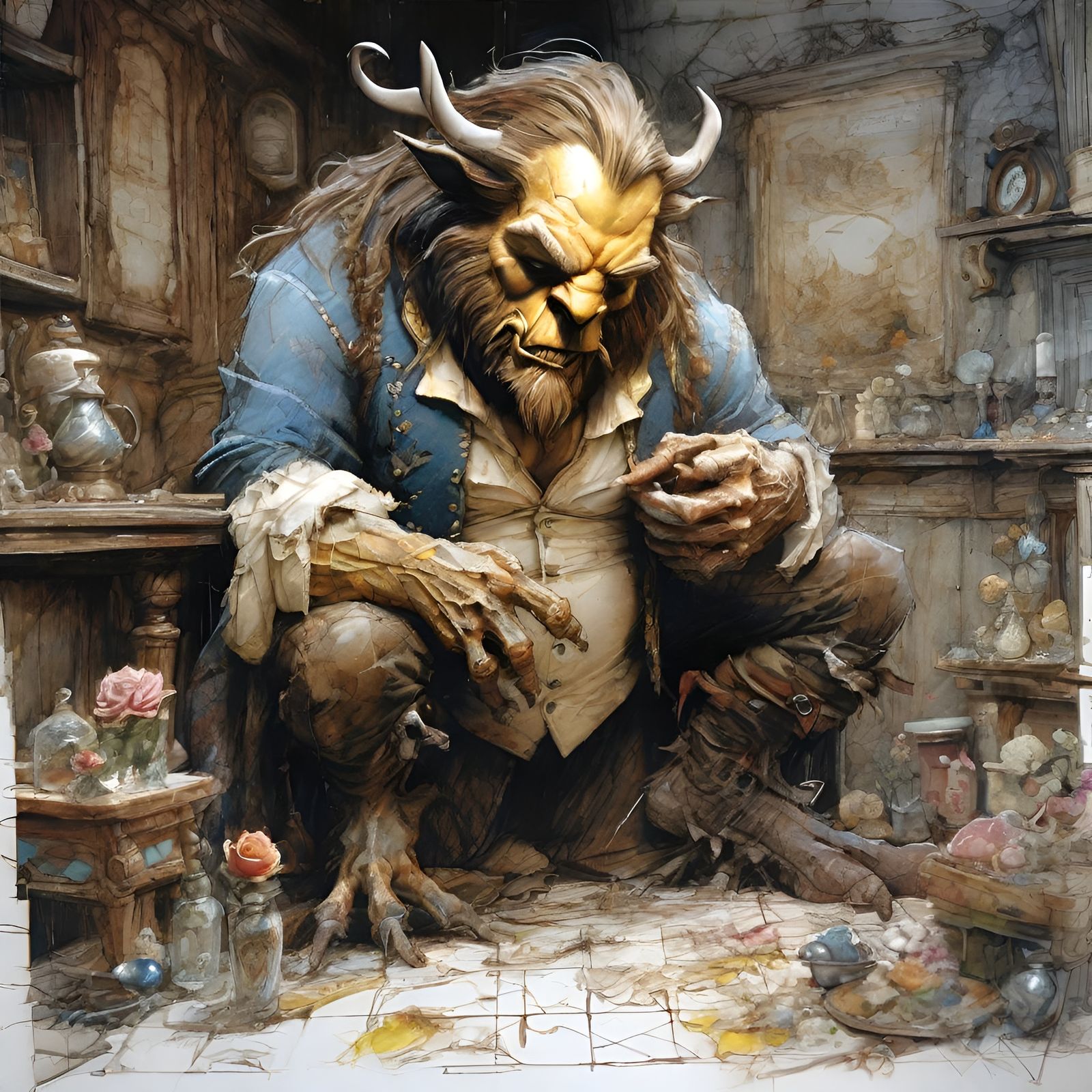 Beauty and the Beast Fairytale Art