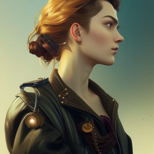 Steampunk Pilot Portrait in Dynamic Lighting
